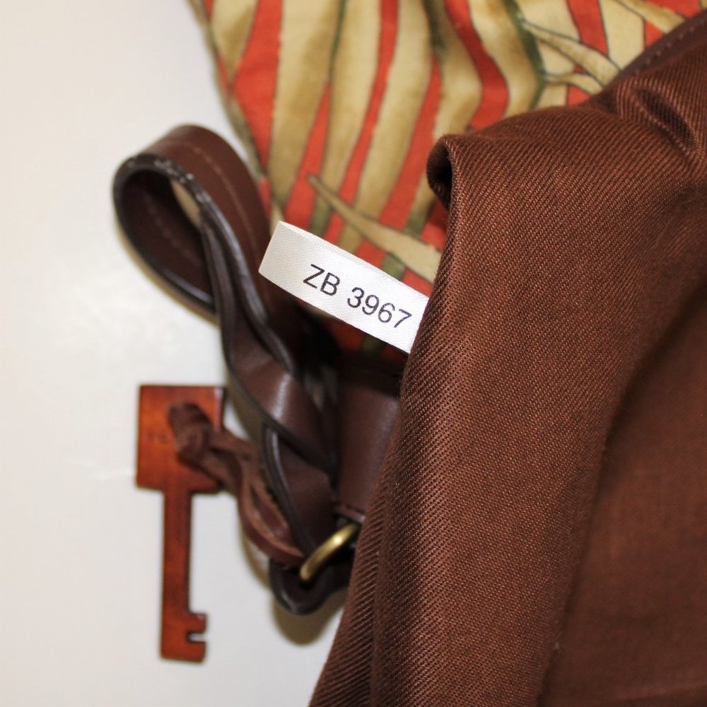 Fossil Rust Orange And Gold Print Fabric Shoulder… - image 8